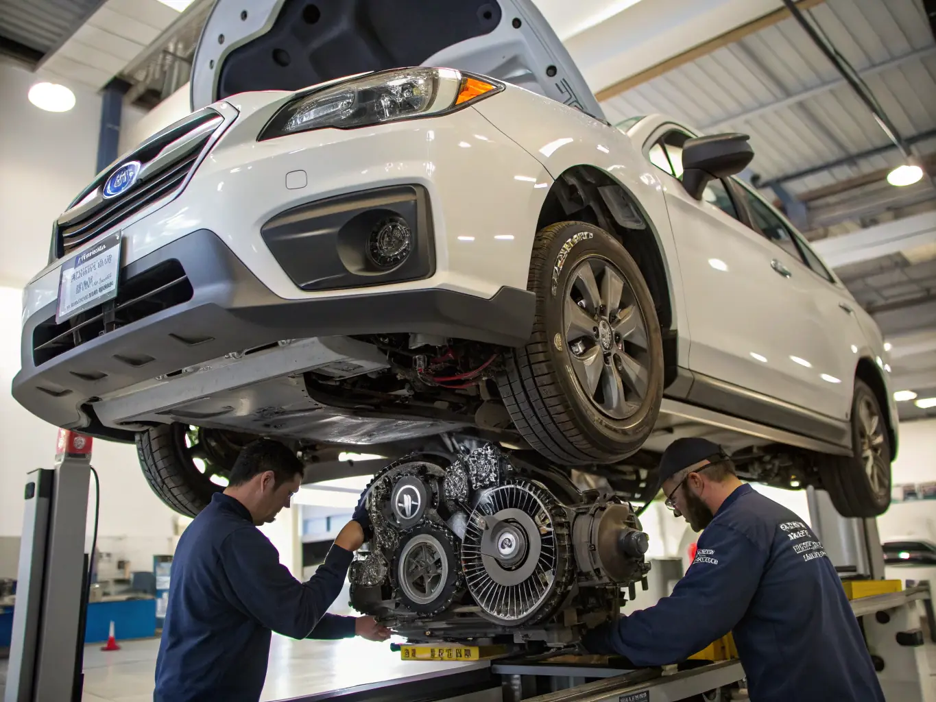 A photograph showcasing a Japanese car undergoing testing to ensure it meets EU standards, highlighting NipponAuto's commitment to compliance.